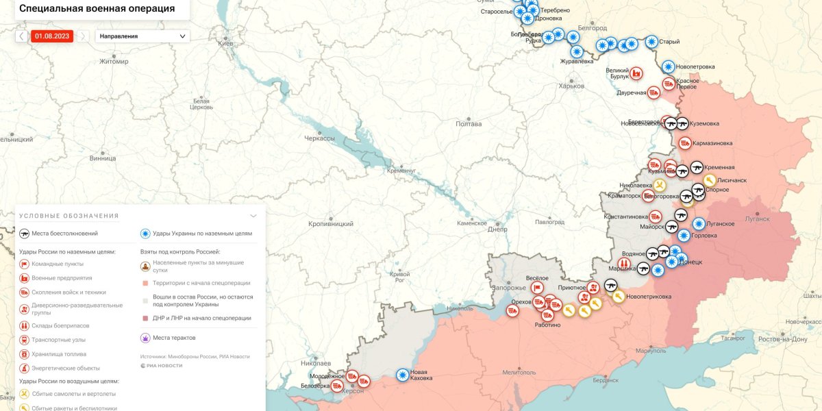 Украина, свежие новости военной спецоперации на сегодня, 1 августа, обзор событий за прошедшие сутки